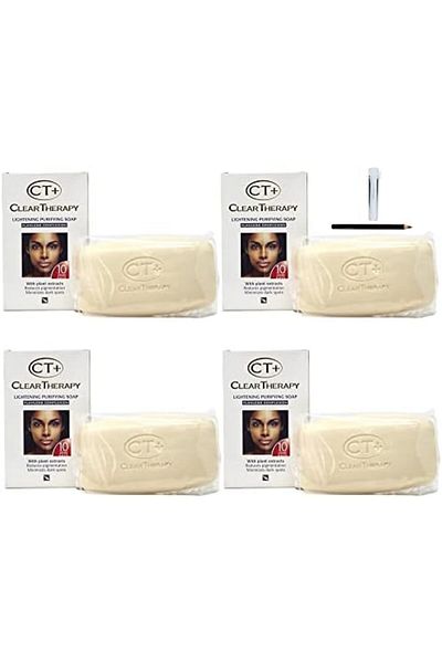Skin Generics CT+ Clear Therapy Lightening Purifying Soap Flawless Complexion 4pack with (Liner101 LPS40 Pencil &