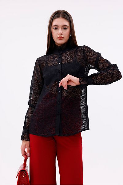 Loom Boutique Magnificent Collar Transparent Shirt