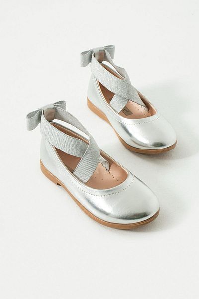 Mia Lui Jane Sparkly Bow Ballerina Pantofi pentru fete pentru ocazii speciale, eleganti si confortabili