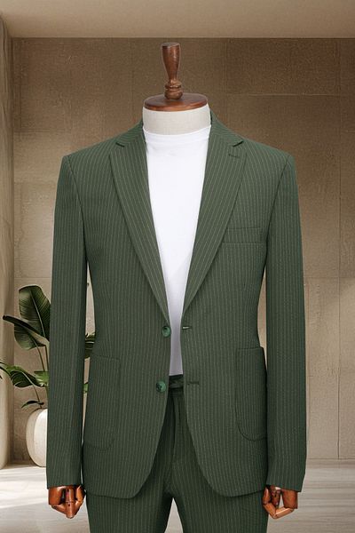 Sergio Ferraro Khaki Waist Elastic Summer Casual and Stylish Suit Jacket Pants Set, Jogger Set