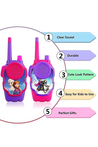 BabyCara Frozen Electronic 2 Way Radio Walkie Talkie Play Set Kid Children Toy Gift