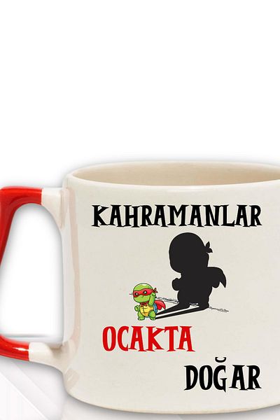 qoeuyl boutique Heroes Are Born This Month Printed Colleague Father Birth Father's Day Gift Mug with Handle