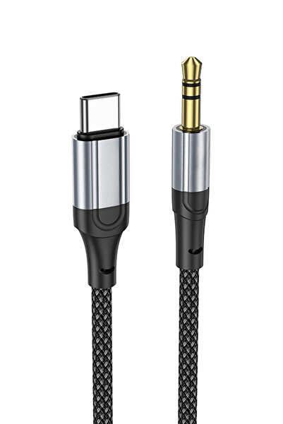 TEKNETSTORE Samsung Xiaomi Uyumlu Aux Kablosu Type-C To Jack Çevirici Dönüştürücü Beyaz Bluetooth Gerektirmez