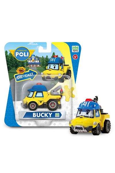 Robocar Poli Roı Toys Metal Vehicle Character Figures - Bucky 83306