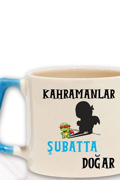 qoeuyl boutique Heroes Are Born This Month Printed Colleague Father Birth Father's Day Gift Mug with Handle