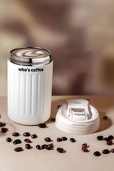 Weather Forecast 500ml Cream Color Dual Use Steel Thermos Mug - Single Lid 316 L Cin914By