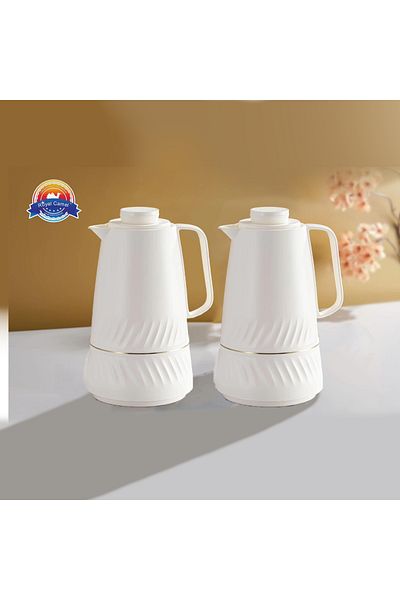 DVINA Royal Camel 2-Piece Tea and Coffee Thermos Set 1L + 1L