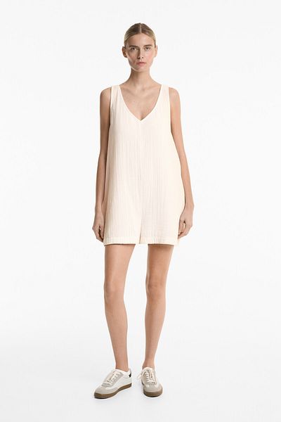 Oysho Short 100% cotton jumpsuit