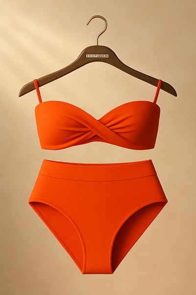 Pierre Cardin Μπικίνι New Season – Κομψότητα με στράπλες με επένδυση, ψηλή μέση |   Σεζόν 2025 με χρώματα