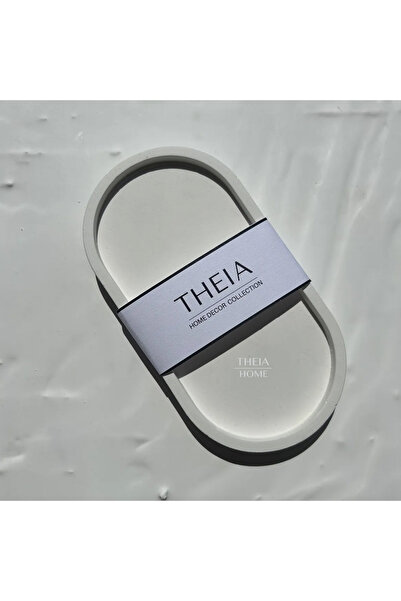 THEIA HOME Oval Dekoratif Tabak Mum/Takı/Sunum Tabağı