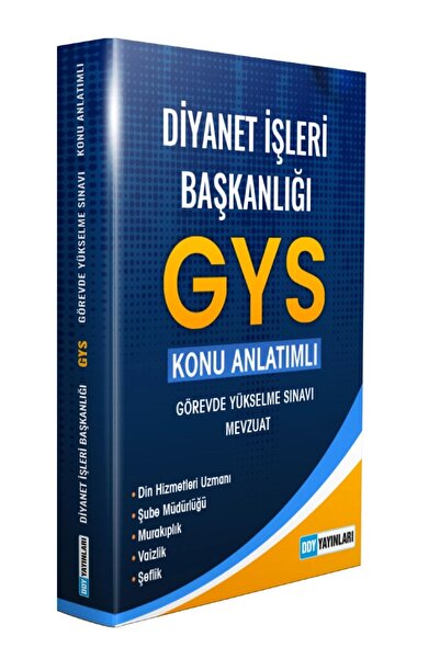 Ddy Yayınları Diyanet Işleri Başkanlığı Görevde Yükselme Konu Anlatımlı