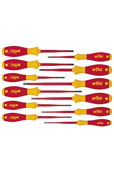 wiha wiha - Set șurubelnițe electrician, SoftFinish, asortate, 12 piese [WH41...
