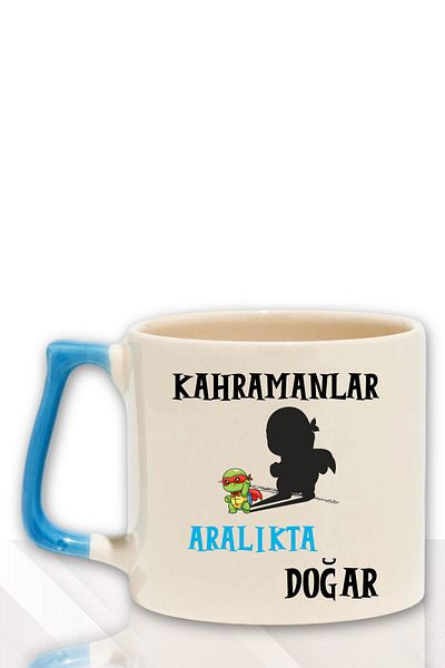 qoeuyl boutique Heroes Are Born This Month Printed Colleague Father Birth Father's Day Gift Mug with Handle