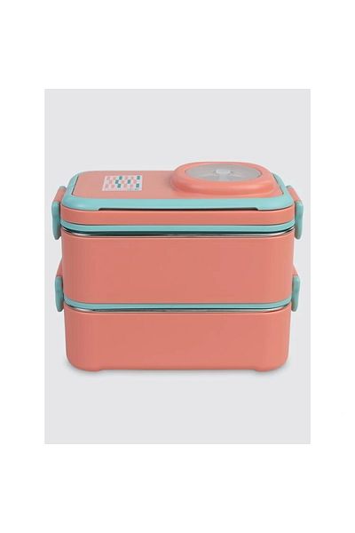 Uzspace Vgn-8023-8094 Stainless Steel Food Container - Lunch Box 1200 ml Iris Red