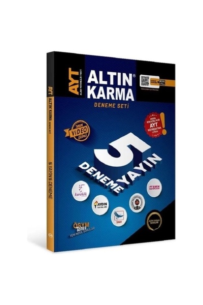 Altın Karma Yayınları Altın Karma 2024 Ayt 5 Li Deneme Seti 12. Sınıf 1. Dönem
