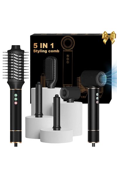 ATOMKIT Uscator de Par 5 in 1, Multifunctional, 320 milioane Ioni Negativi, 1400 W, Efect Coanda, Negru