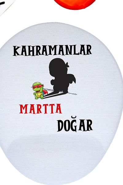 qoeuyl boutique Heroes Are Born This Month Printed Birthday Special Day Gift Oval/Square Wrist Supported Mousepad