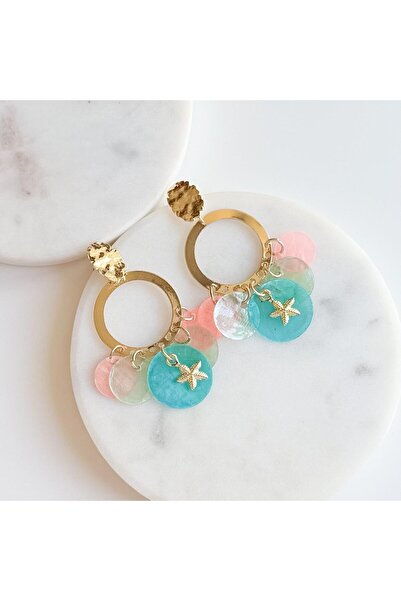 Venus Design Çelik Renkli Sallantılı Küpe