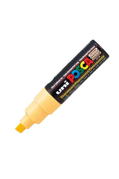 Uni 8 Mm Cut End Fluorescent Light Orange - Posca Pc-8k Painting Marker