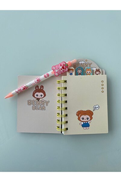 ŞİMŞEK BİJUTERİ مجموعة بيني بير مكونة من دفتر ملاحظات وقلم ذو رأس 07 مكونة من...