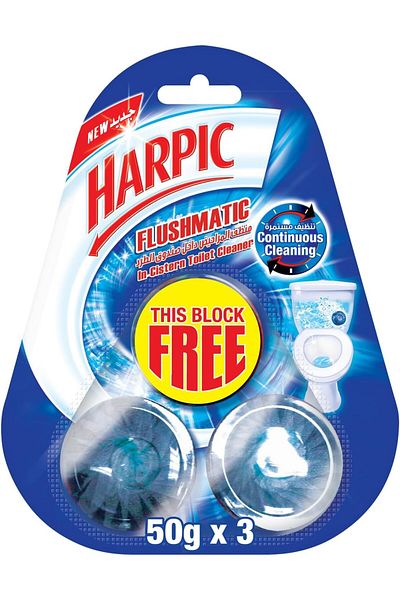 Harpic 3 Flushmatic Toilet Cleaning Tablets, 50 g