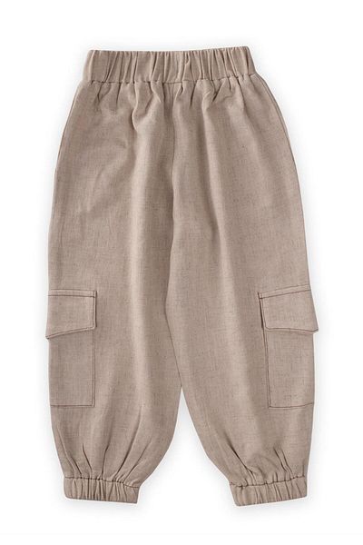 Cigit Pantaloni cargo elastic din in 2-7 ani natural
