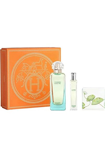 Hermes Un Jardin Sur Le Nil Gift Set, Unisex, Eau de Toilette 100 ml +15 ml and Soap, 50 g