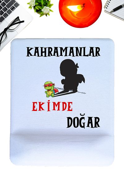qoeuyl boutique Heroes Are Born This Month Printed Birthday Special Day Gift Oval/Square Wrist Supported Mousepad