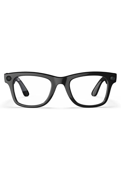 Ray-Ban Meta Smart Glasses - Wayfarer, Frame: Shiny Black, Lens: Clear, Regular