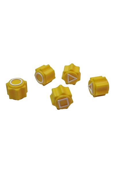 OEM Gonggi game set, Squid Game, 3D printed, yellow