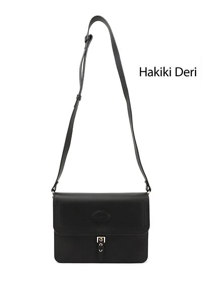 GÖNDERİ(R) Women / Girls Black Genuine Leather Shoulder Bag
