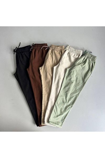 stilistas Light and Comfortable Linen Baggy Trousers - Black