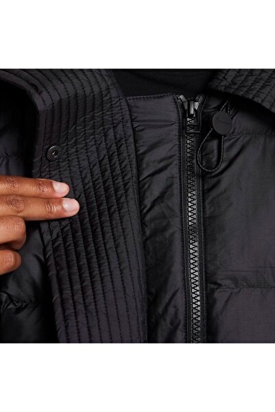 Nike Therma-Fit PrimaLoft® Thermoplume® Oversized Swoosh Puffer Full-Zip Hoodie Kadın siyah Mont fb8729