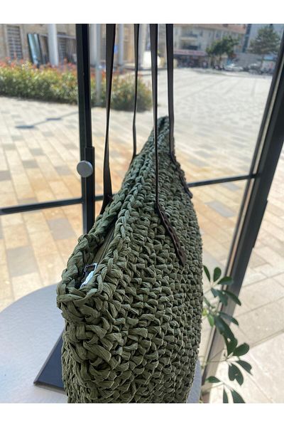 Zeynep Keskin Design Γυναικεία ψάθινη τσάντα, πλεκτή τσάντα, τσάντα παραλίας, γυναικεία τσάντα ώμου
