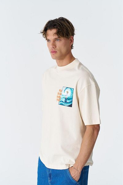 CANMODA Μπλουζάκι Oversize "Pain Never Permanent" - Stone
