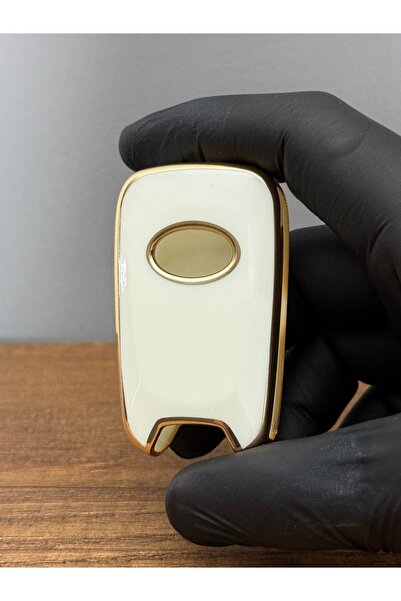 Mavi Keys Husă de protecție pentru chei din silicon cu 3 butoane compatibilă cu Hyundai i20, Elantra, Accent – Culoare albă