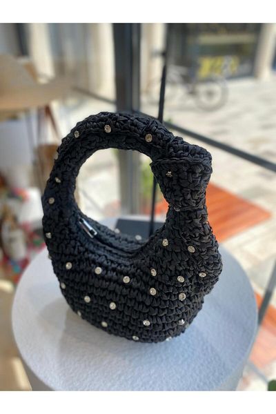 Zeynep Keskin Design Γυναικεία ψάθινη τσάντα, πλεκτή τσάντα, τσάντα παραλίας, γυναικεία τσάντα ώμου