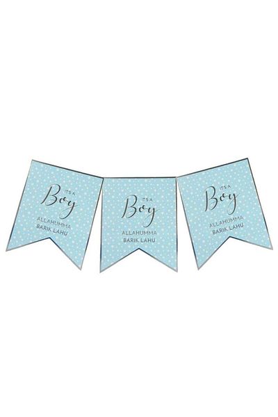 Peacock Supplies Baby Boy Banner 2 Meter - Decorative Banner for Baby Celebrations