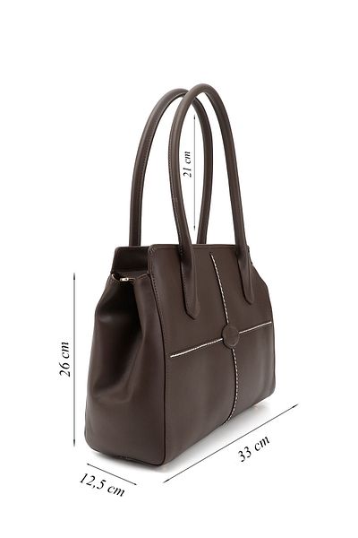 GÖNDERİ(R) Women / Girls Brown Antique Genuine Leather Hand and Shoulder Bag