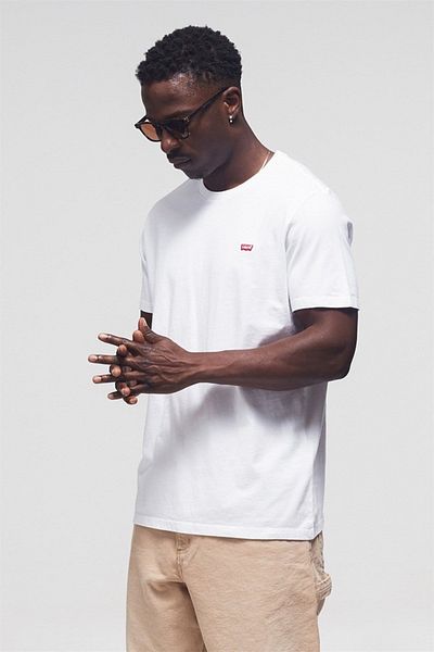 Levi's Ss Original Hm Tee Tr Βαμβακερό Λευκό Ανδρικό T-Shirt - 56605-0075