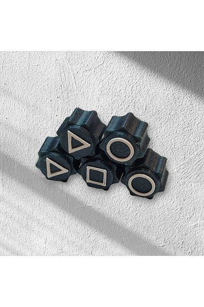OEM Gonggi game set, Squid Game, 3D printed, spectra blue