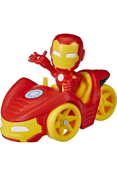 Hasbro Marvel Spidey and his Amazing Friends - Iron Man with car figurine