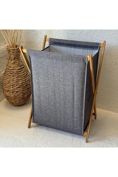 İLİVA Katlanabilir Sepet - Oyuncak Sepeti, Bambu Temiz/Kirli Çamaşır Sepeti