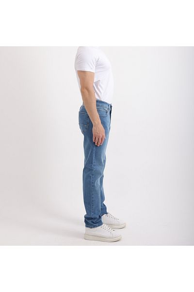 cliento Men's Regular Fit Regular Waist Blue Jean Trousers