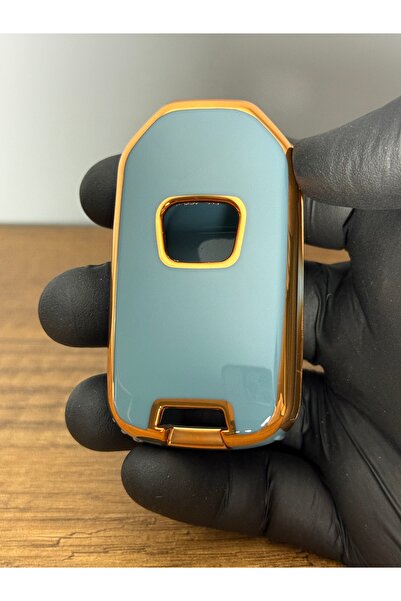 Mavi Keys Husa de protectie pentru chei din silicon cu 3 butoane pentru Honda Civic, Accord, FC5, HR-V, CR-V – Nano – Culoare gri