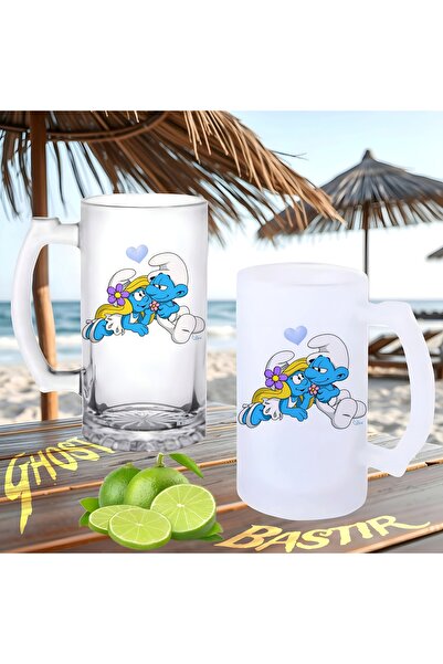 Ghostbusters Şirinler buzlu ya da buzsuz bira bardağı