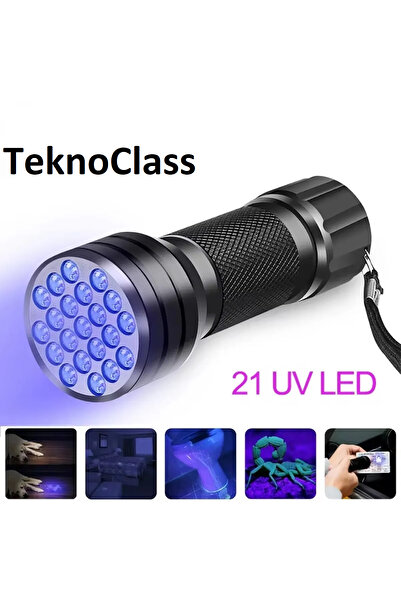 TeknoClass Ultraviyole Işık El feneri Telefon Camı Ekranı Jel Bord Boya Kurut...