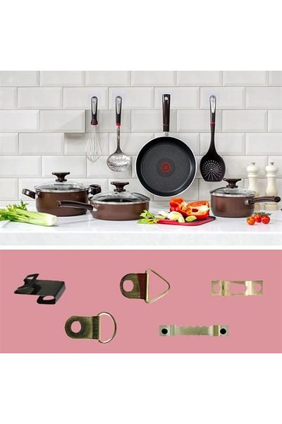 Lumpedy 4 Pieces Super Strong Frame Hanger Pin Punch-Free Screw Nail Hook Adhesive Rack Holder Hanger
