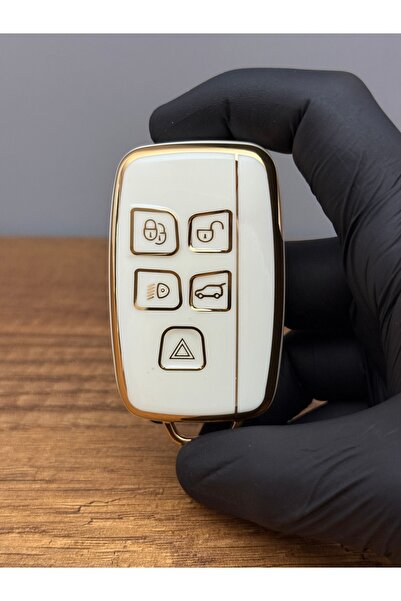 Mavi Keys Range Rover Land Rover Smart 2012 și mai târziu Husă de protecție pentru chei din silicon cu 5 butoane Culoare albă