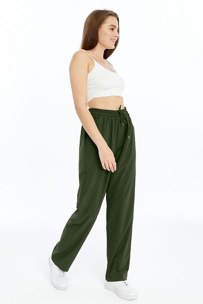 OXVİN Women's Oversize Wide Leg, Parachute Fabric, Baggy Trousers (Summer)